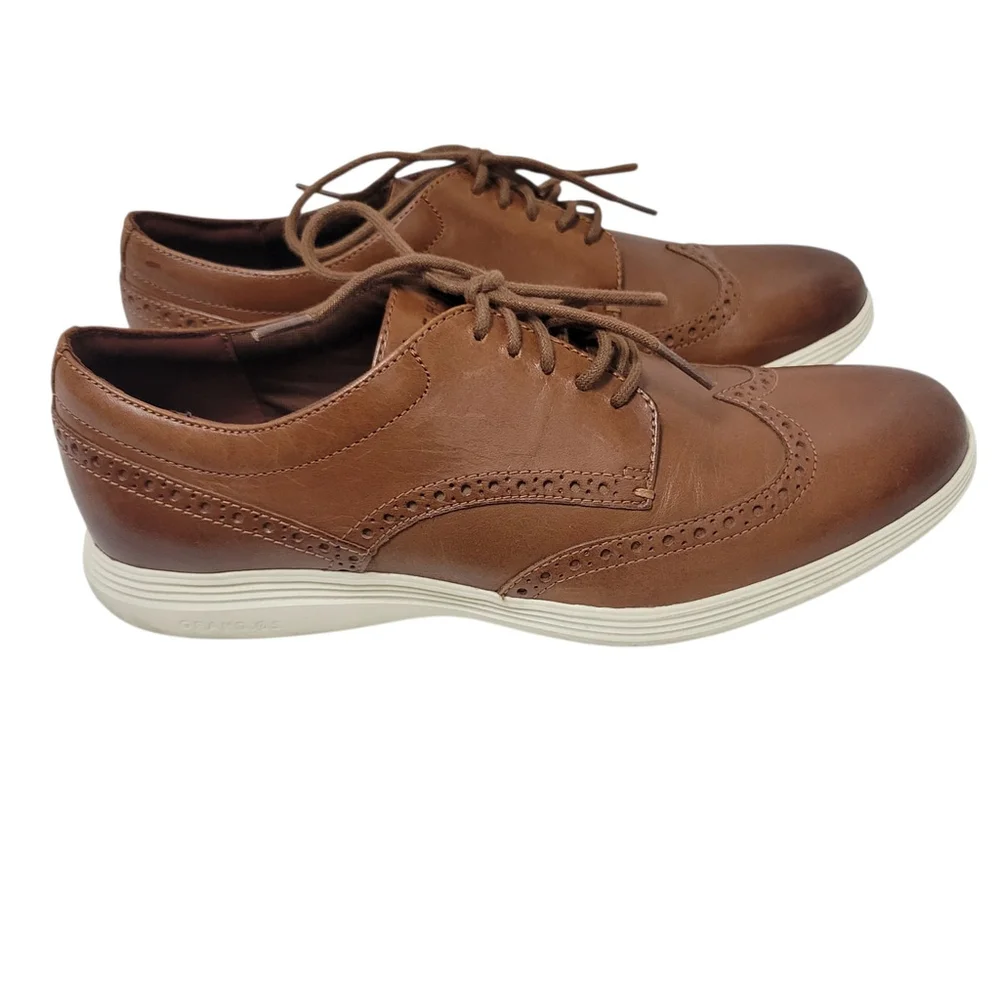 Cole Haan Men's Grand Tour Wing Oxford Woodbury Ivory Casual Shoes C29414 Sz 10M